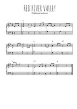 Téléchargez l'arrangement pour piano de la partition de Red river valley en PDF